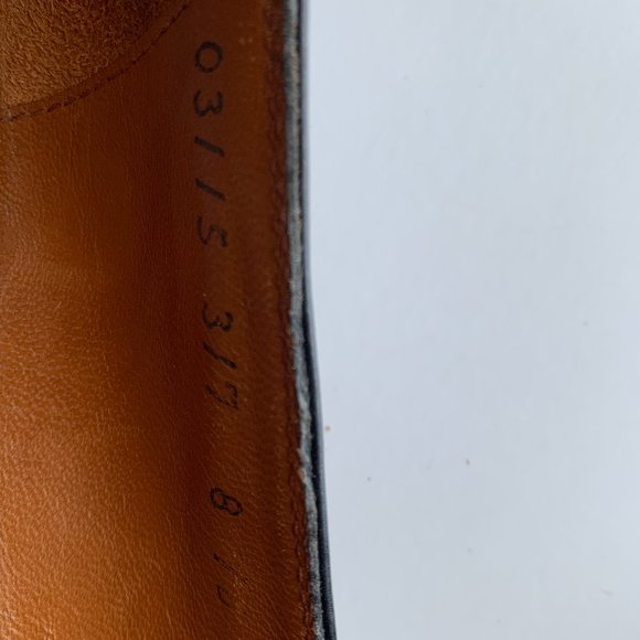 Salvatore Ferragamo Black Leather Tassel Flat Loafers Slip On 8D Made in Italy - Picture 10 of 13